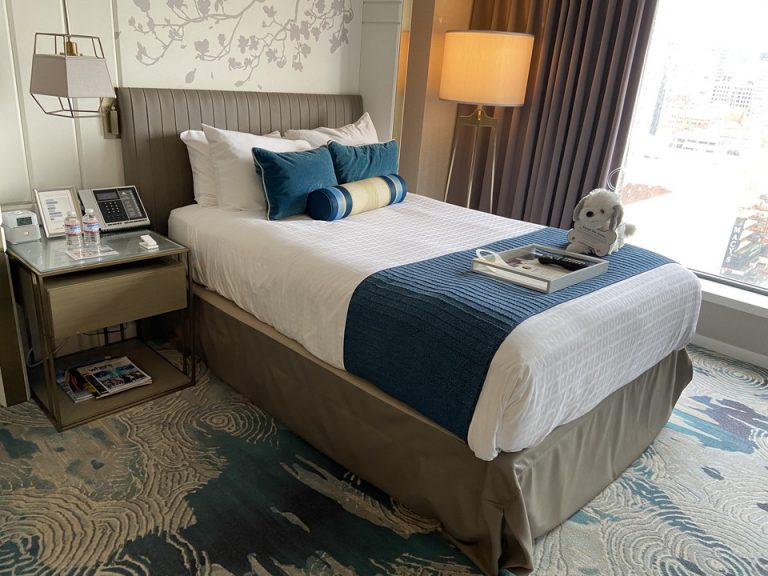 入口側からベッド