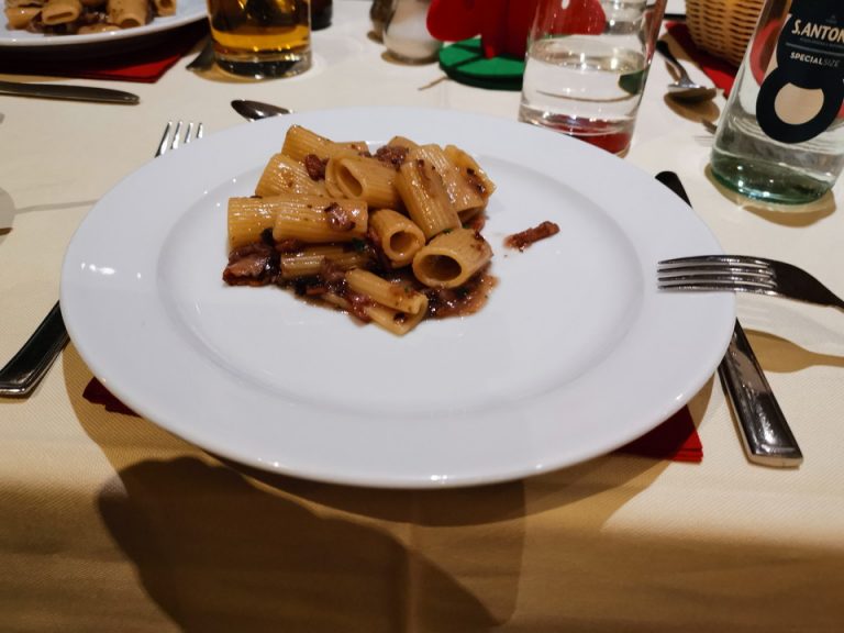 ディナーのパスタ