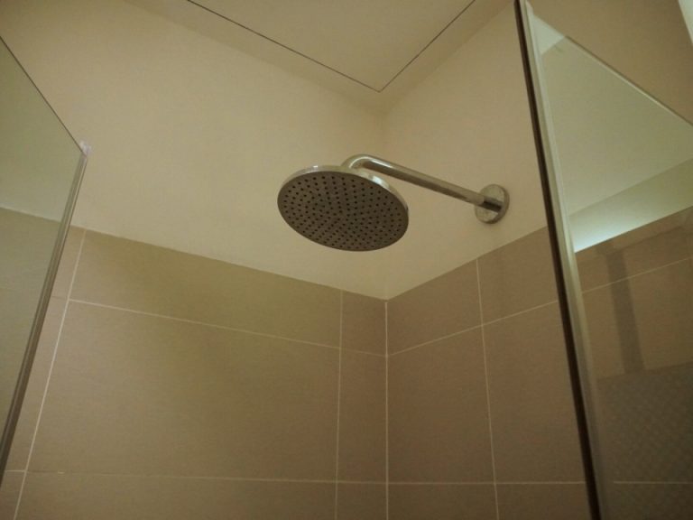 シャワーは上部固定式です