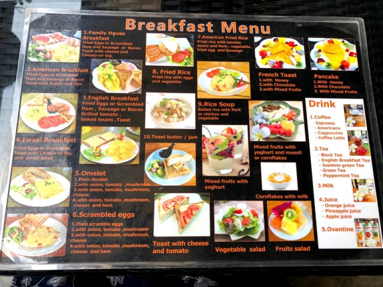 朝食メニュー