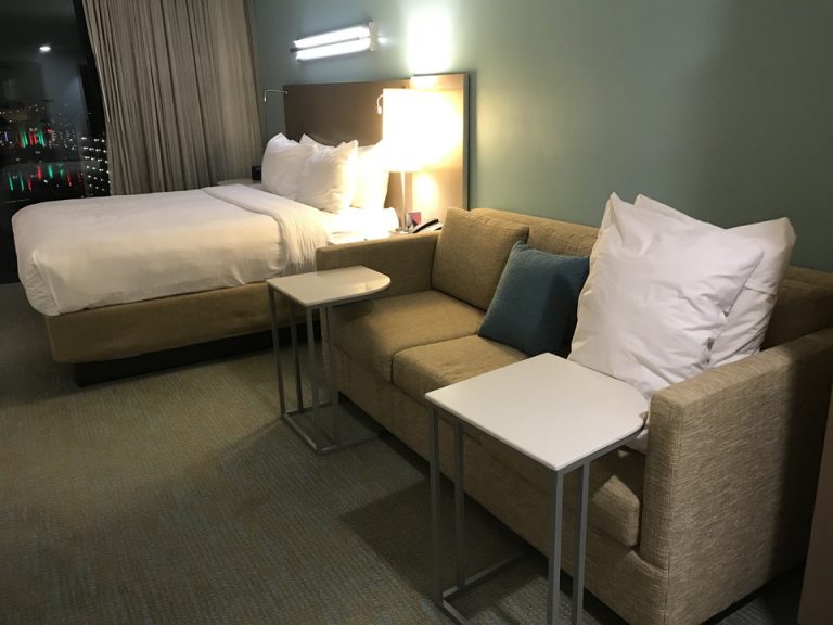 ソファーはプルアップベットにもなりました