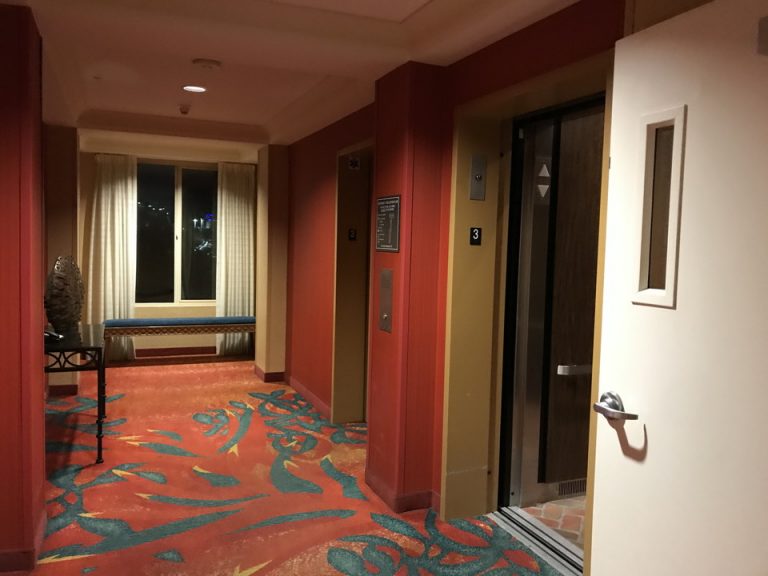 宿泊階エレベーターホール