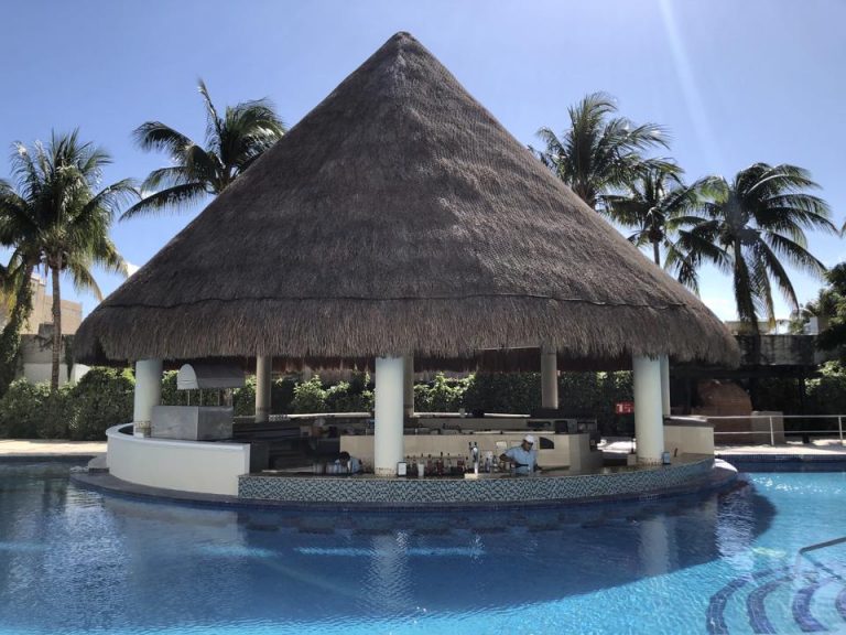 プールサイドバー。プールの中でお酒が注文できます。