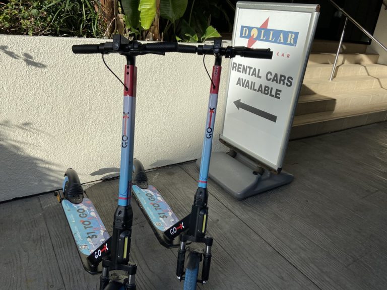 ホテル内にあるレンタルバイク