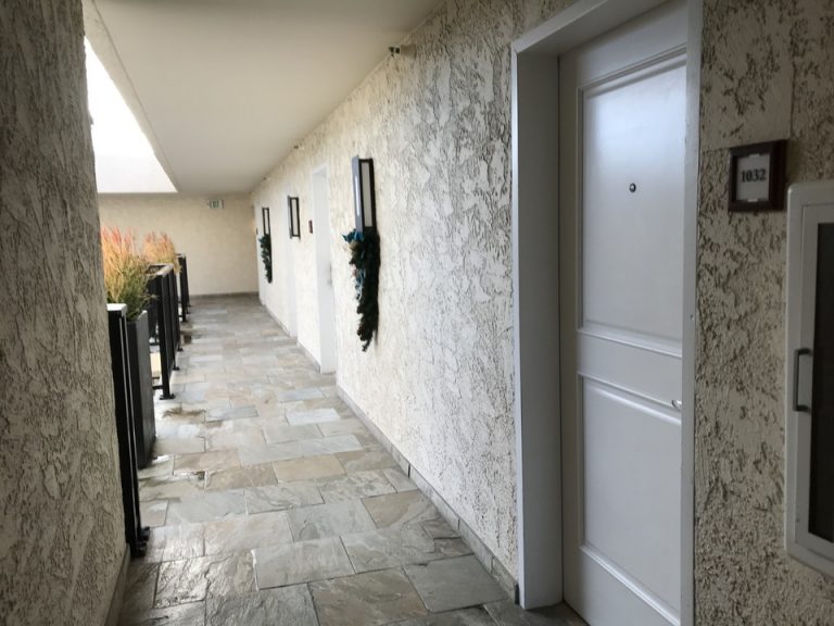 客室へのアクセスは他の海外はからりと変わりオーナメントをほどこされ長い道がつながっていました