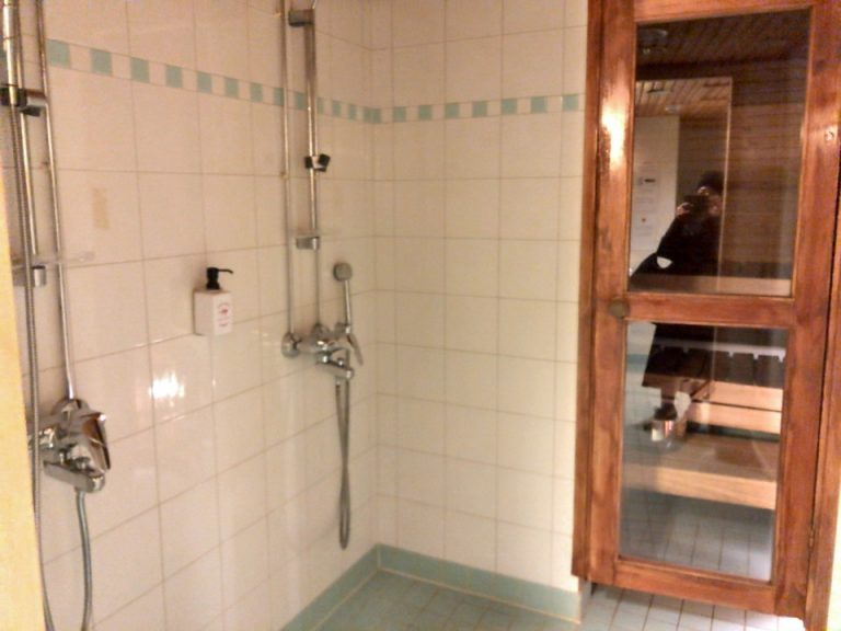 サウナ シャワーとサウナ入口