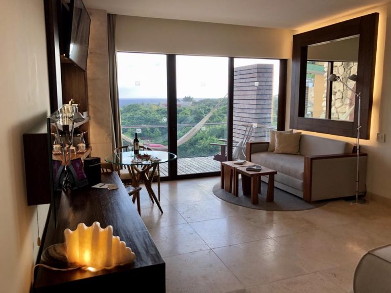 入口から見渡した客室です。とても広々としています。