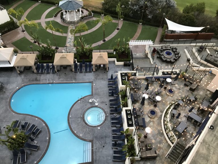 客室から見下ろした風景