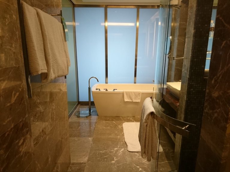 トイレからバスルーム方向