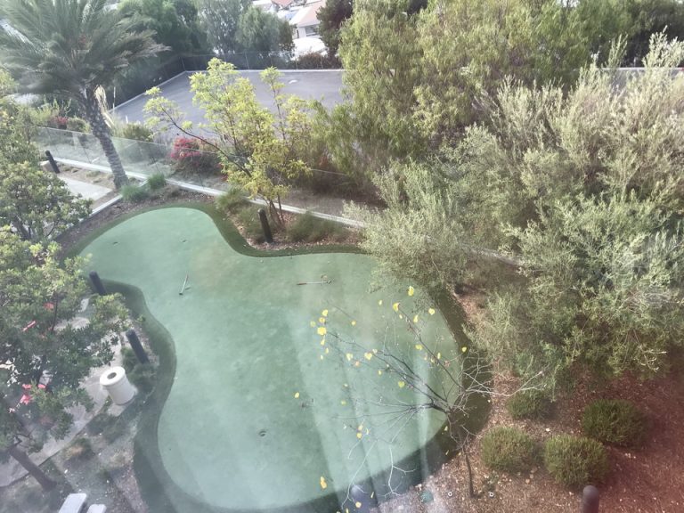 客室からの景色真下に見にパターゴルフが見えました