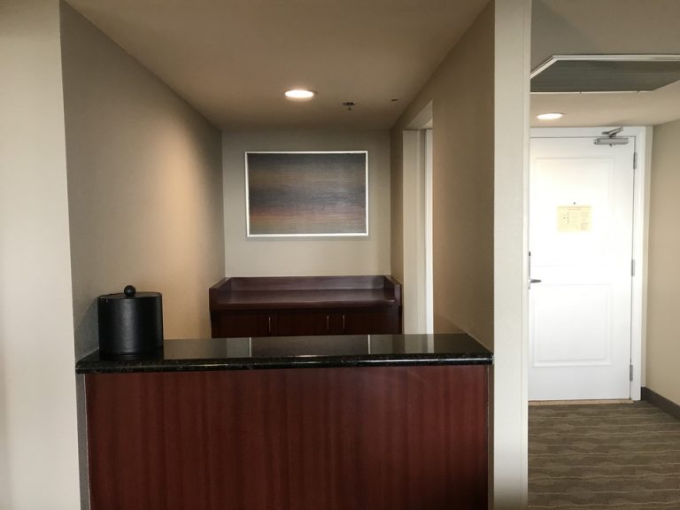 客室入ってすぐにはバーコーナーがありました