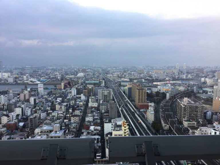 客室窓眺望東側‗客室階エレベーターホールから