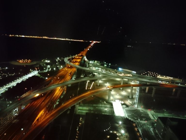 西窓からの眺望(夜)関西空港