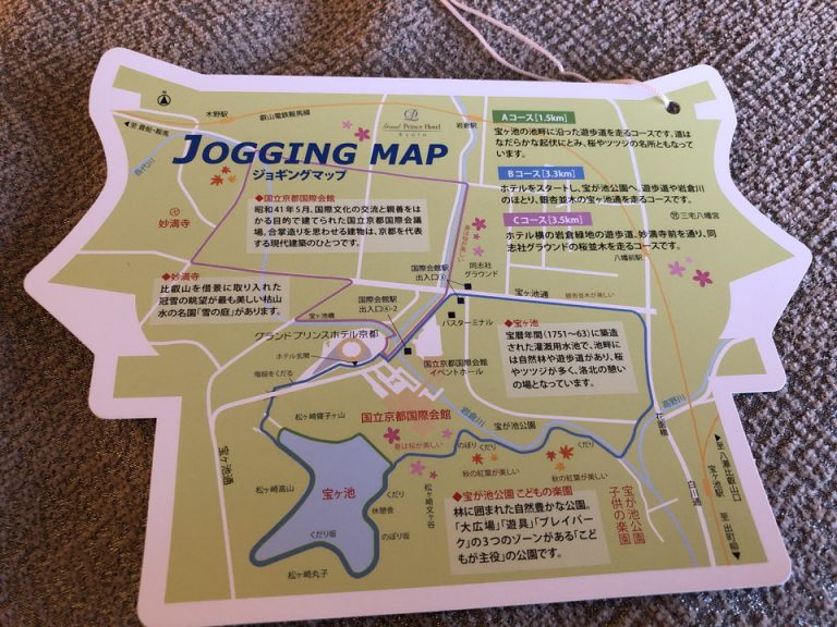ジョギングマップはフロントでもらえます