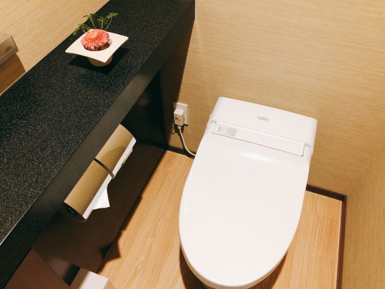 お手洗い内観。お花が飾ってありました