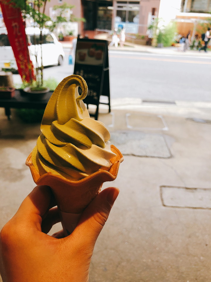 箱根湯本の抹茶ソフト