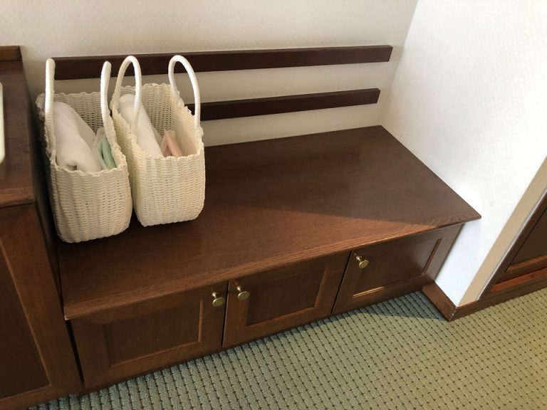 お風呂セットのカゴとクローゼット