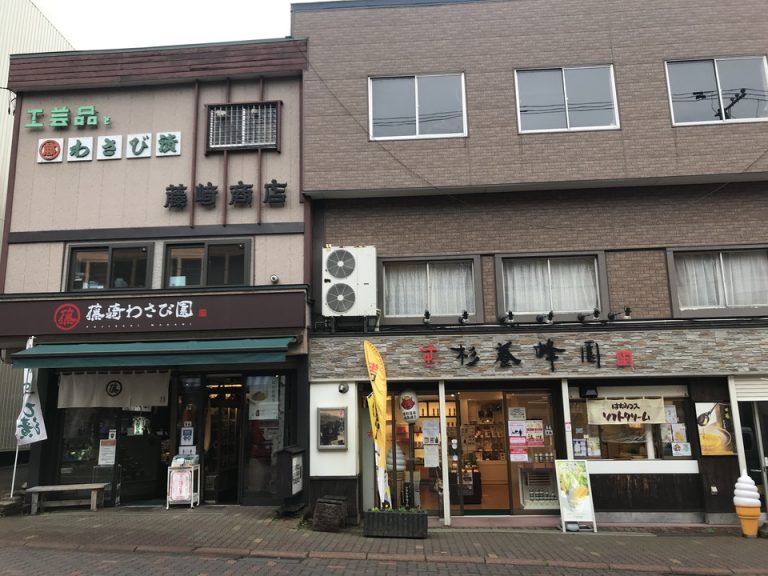 温泉街11(名物のわさび園と蜂蜜