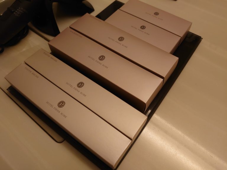 高級感のある箱入りアメニティ