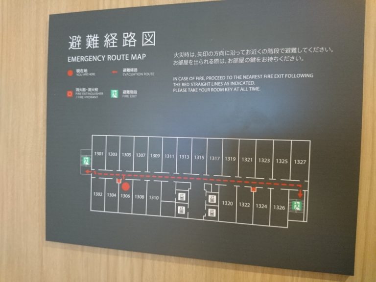 客室階避難経路図