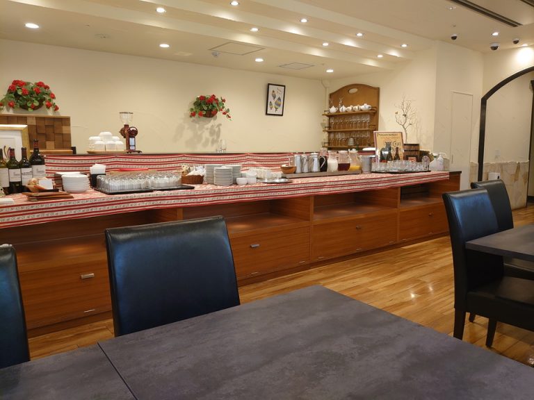 ドリンクテーブル。すべてスタッフが入れて運んでくれます