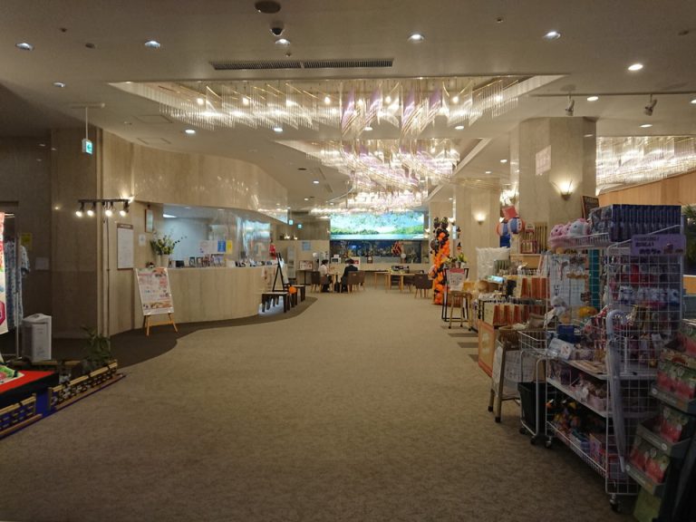 ロビー全体_奥にドリンクカウンターがあります