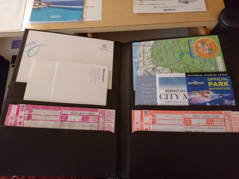 レターセットと観光地図