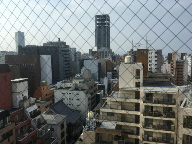 部屋からの景観(朝)