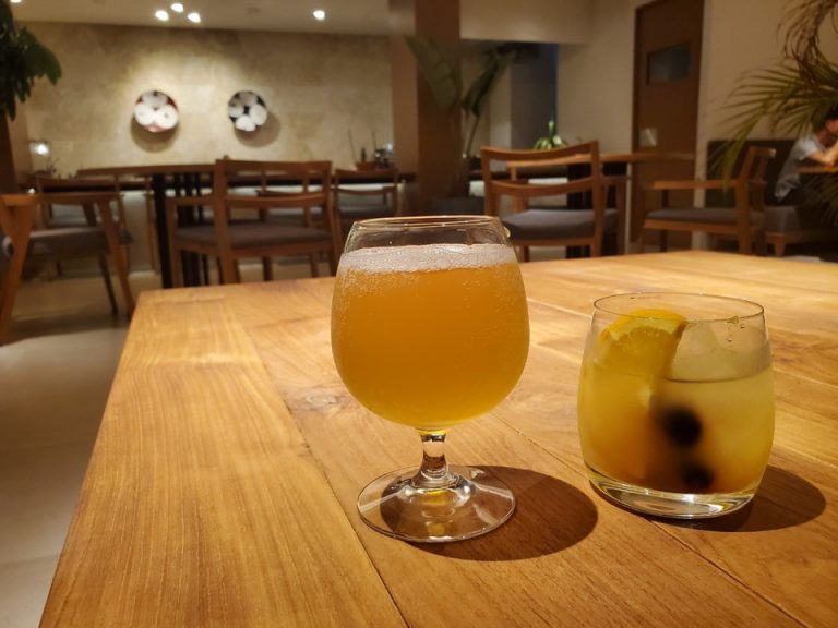 ウェルカムドリンクで1杯いただきました