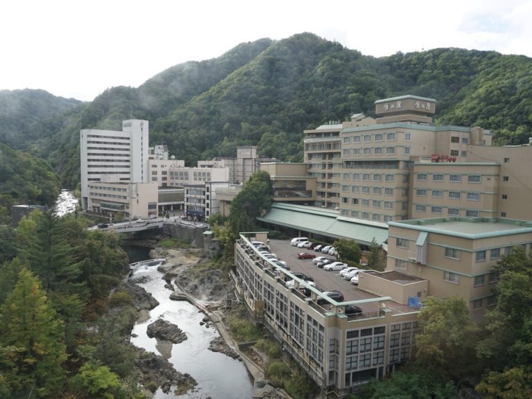 客室からの眺望は定山渓の自然が一望