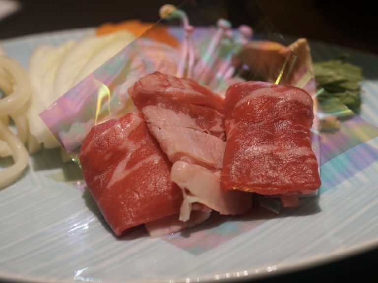 夕食・強肴(道産牛のしゃぶしゃぶ)