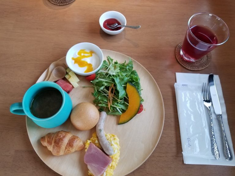 朝食のプレート