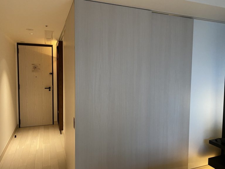 洗面所の扉を閉めた状態(客室側)