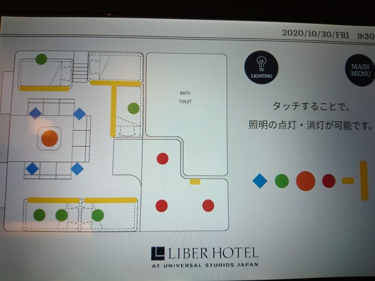 タッチパネルの照明