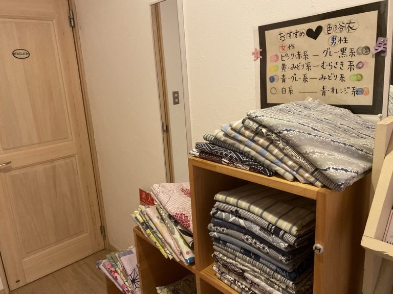 男女それぞれ浴衣が自由に選べました