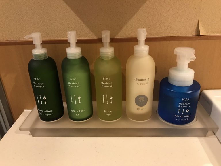 備え付け化粧水など