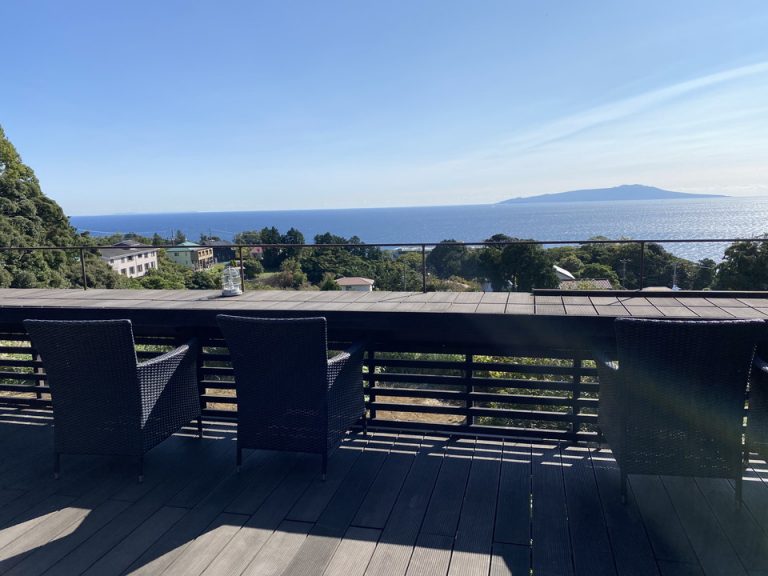 目の前には太平洋・伊豆大島