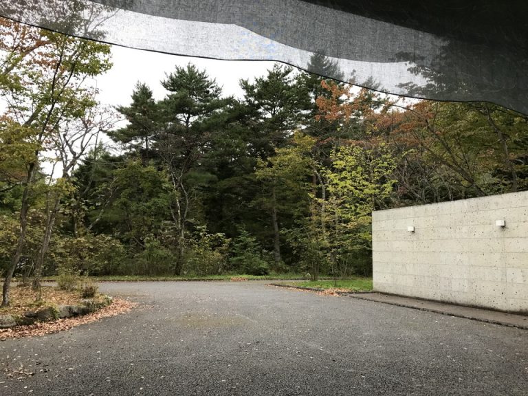 周りのホテルが見えないように配慮された庭園