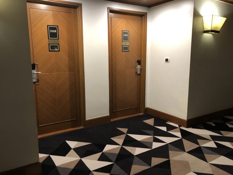 客室階入り口付近廊下