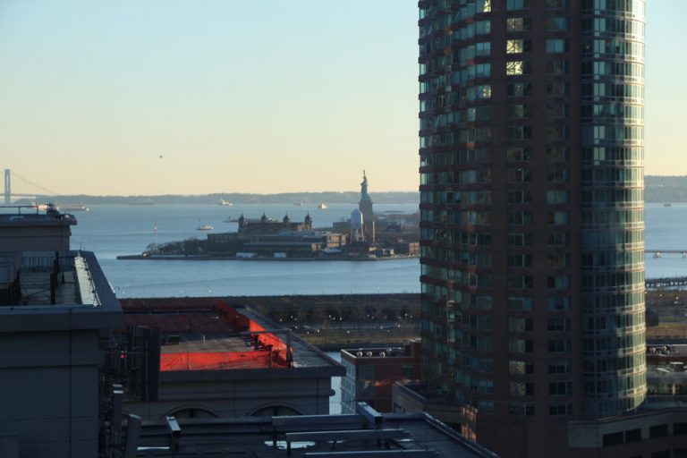 屋上から見た自由の女神