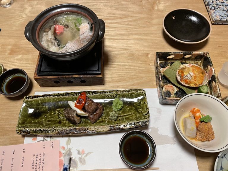 能登牛のグリル・香箱蟹・煮物・鍋物