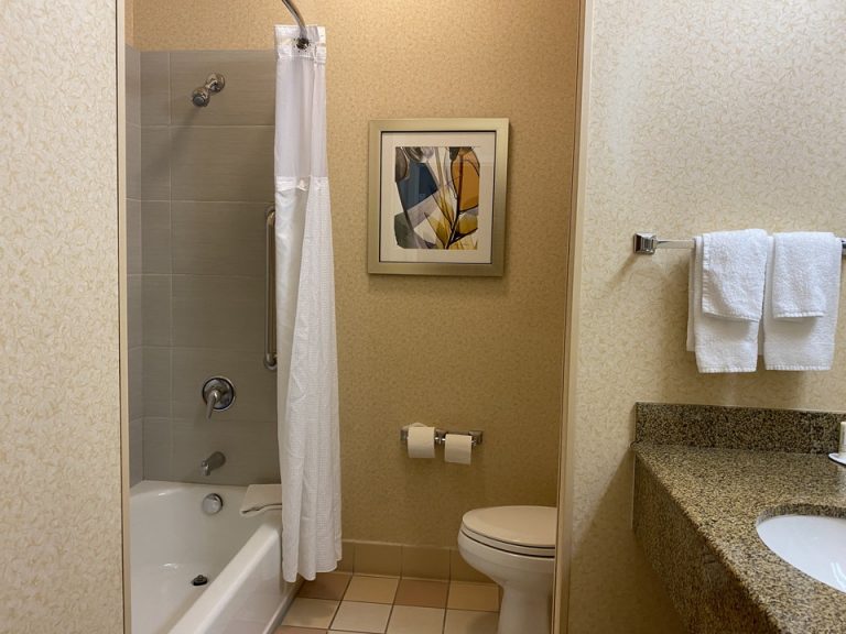 全体的に年代を感じるバスルーム