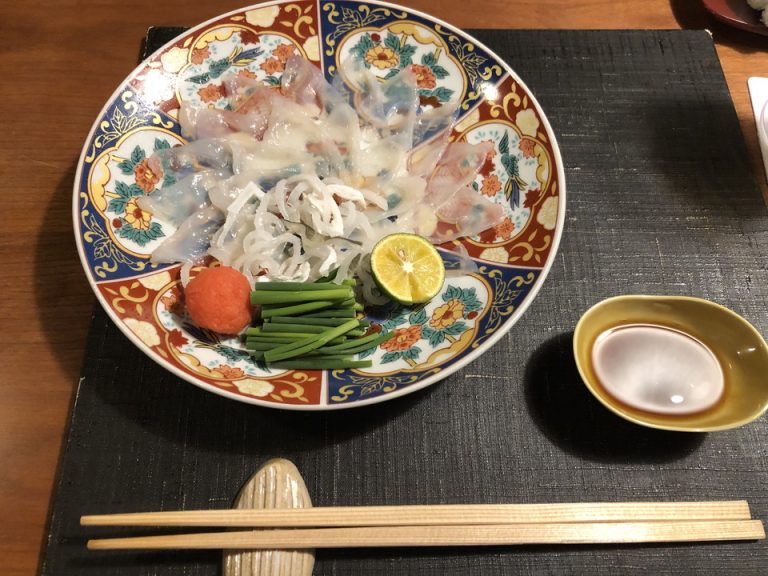 夕食の造里です。(1)