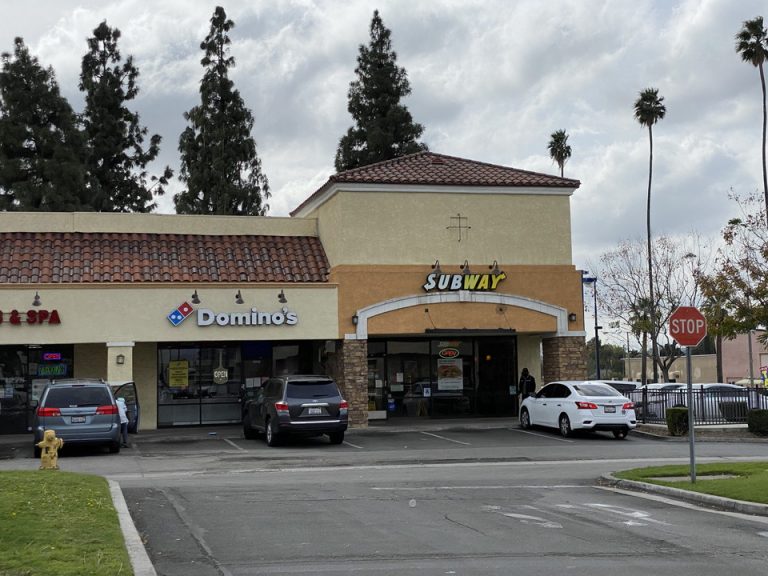 徒歩圏内にサブウェイやピザ屋さんがありました