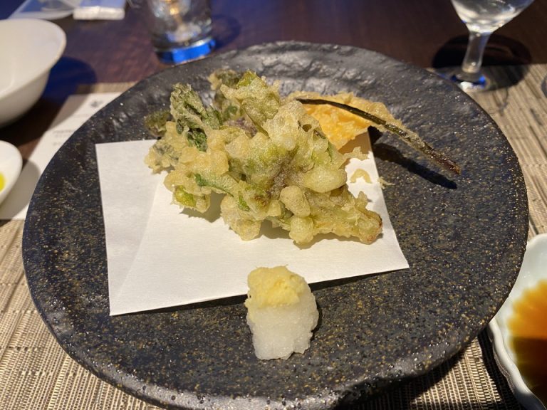 夕食 地野菜の天ぷら 盛り合わせ(1)