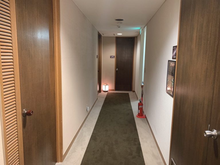 客室階入口付近廊下