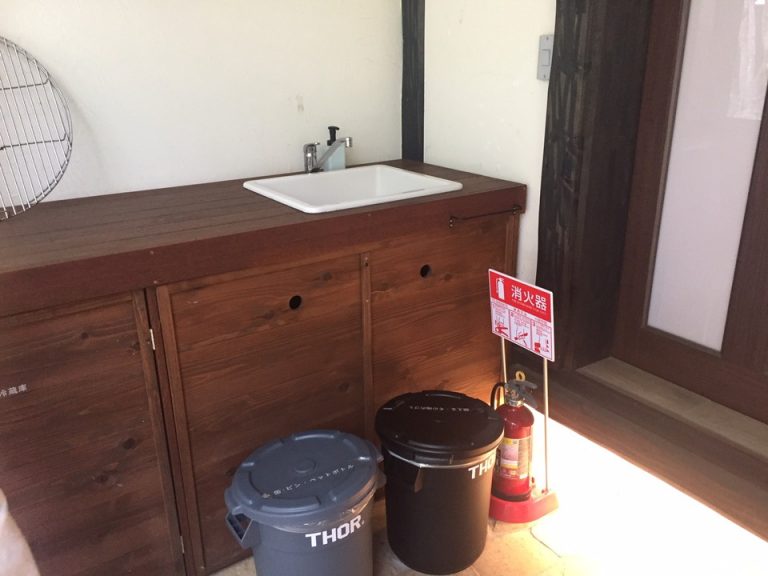 バルコニーの手洗い場