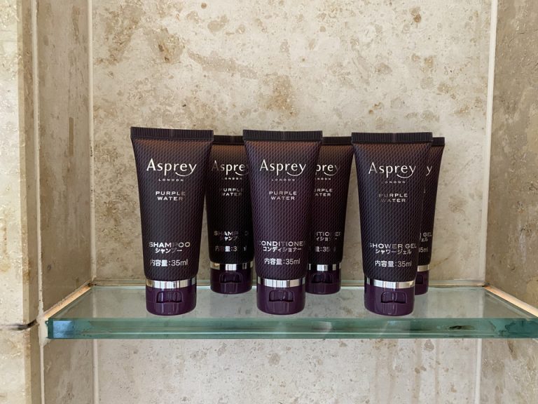 アメニティは、英国王室御用達のアスプレイ製品。