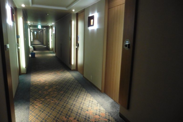 宿泊した部屋の前です