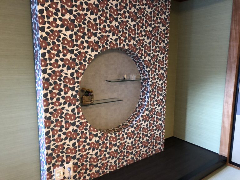 床の間の壁がおしゃれでした